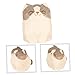 MERRYHAPY Wooden Cat Figurines Cute Carved Kitten Ornaments Wooden Decorations for Home Office and Meditation Spaces Craftsmanship Artistic Design