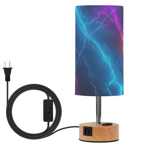 Jucciaco Table Lamp Neon Lightning Colorful Bedroom Living Room Bedside