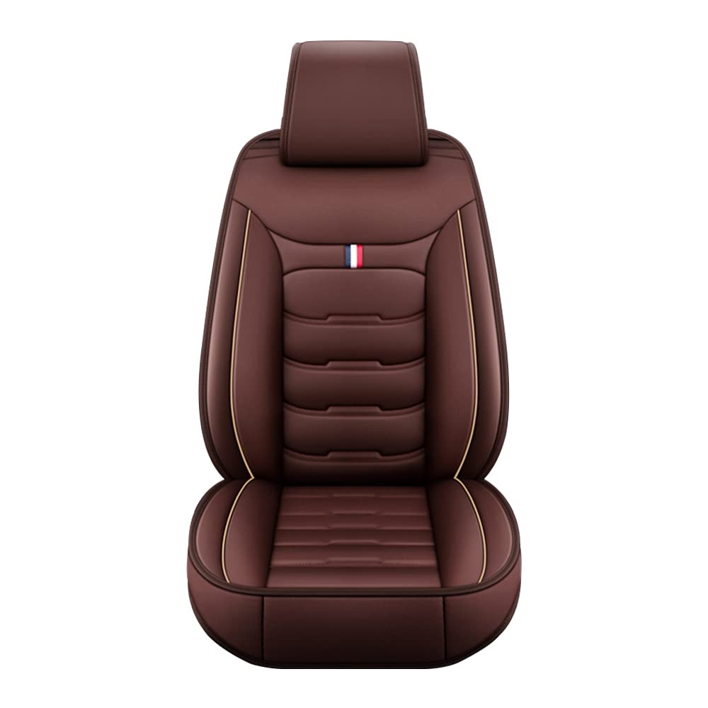 Coussin De Siège Auto En Cuir Nappa - Confort Quatre Saisons, Dimensions 65x48x3 Cm, Couleur Marron, Pour Conducteur Et Passager Avant