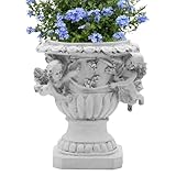 Genérico Jardinera con Forma De Ángel,Decoración para Macetas De Flores,Jardiniera de Resina Rústica con Agujero de Drenaje | para Interior, Exterior, Jardín, Cactus, Bonsái y Plantas