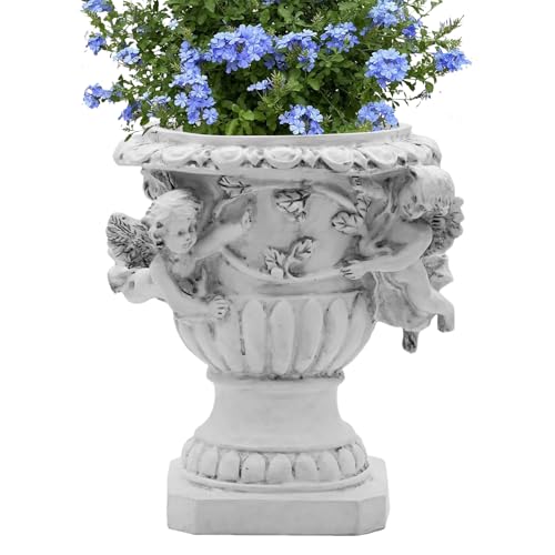 Pot à fleurs en résine avec drainage Angel de 4.33 pouces - 2