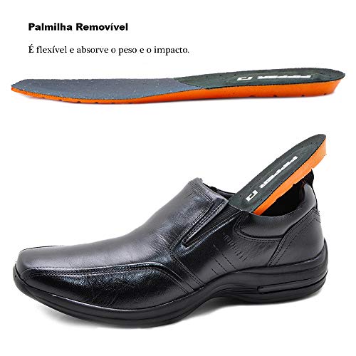 Sapato Social Comfort Anti Stress Pipper Masculino Em Couro Com Solado AIRMOVE