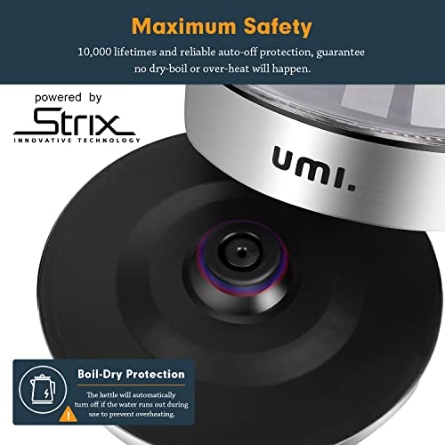 Amazon Brand - Umi Glas Wasserkocher 2200W 1,7 Liter, Schnellkocher, Kabelloser Wasserkocher mit LED-Licht… - Image 4