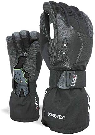 Level Super Pipe Snowboard Gloves with BioMex Wrist Protection with Leather, Durable SuperFabric, and Goretex Waterproof Tech