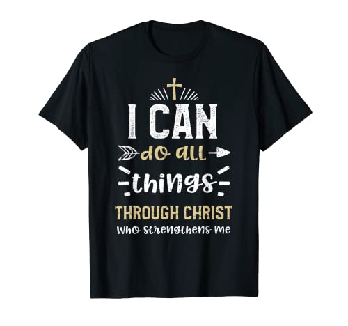 Cristo: I can do all things through Christ who stren... Gesù Maglietta
