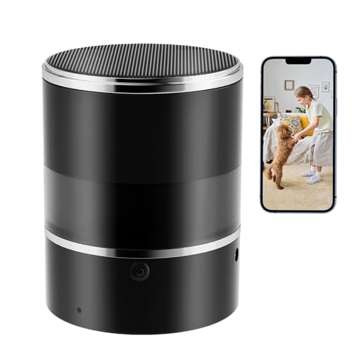 Zyee Syee Security Camera with Bluetooth Speaker, Hidden Camera, Spy Camera,1080P Wireless WiFi Camera for Home/Office, Indoor Camera with Rotating Lens, 240° Viewing Angle, Motion Detection (2.4G/5G)