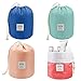 Produktbild HENTEK 4 Stück Kosmetikbeutel Reise Fass Kosmetiktasche Kulturbeutel Kordelzug Tragbare Fass Makeup Tasche Wasserdicht Große Waschbeutel für Frauen und Mädchen