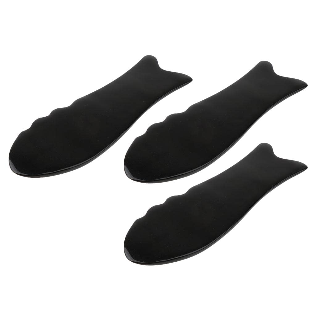 Saz dekor manual fish shaped gua sha board full body spa self massage scraping tool 3x | Massage machine for pain relief