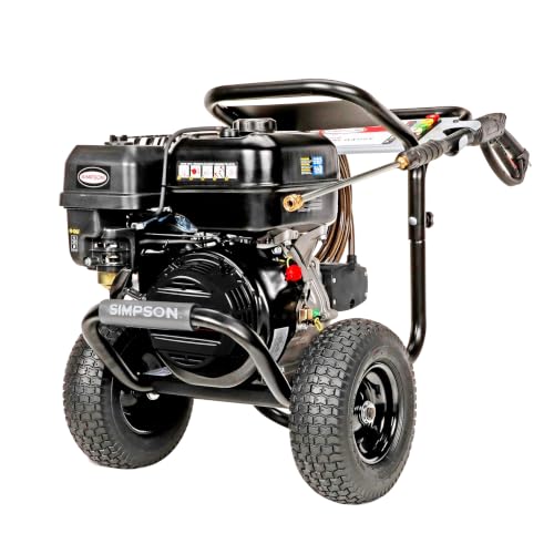 Simpson 4400 PSI Gas Pressure Washer, 4.0 GPM Commercial Power Washer, Cold Water, 50' Hose, PowerShot, 49-State Compliant (PS60843) - Black