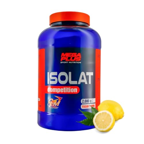 Proteína Isolat Competition - Mega Plus - Promiko - Proteína Aislada De Suero Profesional Para Masa Muscular Y Recuperación Rápida - Proteina Isolate Y Leche En Polvo - Yogurt Limon 2kg