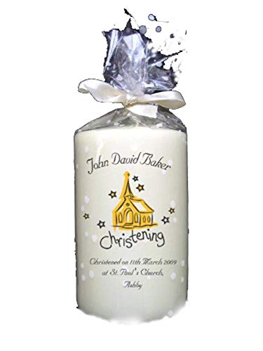 CHRISTENING BAPTISM PERSONALISED GIFT CANDLE CANDLES