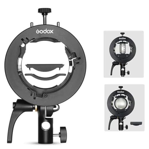Godox S2 Bracket S-Type Bowens Mount Holder for Godox AD200 AD200Pro AD400Pro V1 V860II V860III V850II TT685 TT600 TT350 and Other Flashes Speedlite Snoot Softbox Honeycomb Reflector Beauty Dish