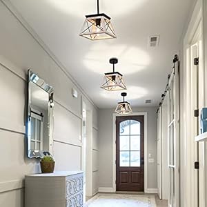 Farmhouse Pendant Light Kitchen Island, One Light Metal Hanging Light Fixture, Industrial Over Sink Light Fixture, Trapezoidal Shape Rustic Kitchen Light for Dining Room, Entryway, Hallway Farmhouse Pendant Light Kitchen Island One Light Metal Hanging Light Fixture Industrial Over Sink Light Fixture Trapezoidal Shape Rustic Kitchen Light for Dining Room Entryway Hallway