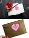 1000pcs Pink 1inch Thank You Stickers 1 Roll Heart Shape 1 Roll Round Self-Adhesive Label use for Wedding Favors Packaging Envelope Sealing Gift Wrapping Baking Box Business, 2 Designs