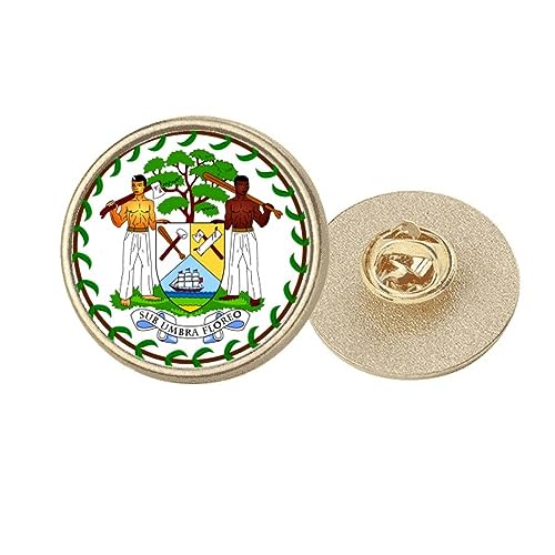 Broche Belize dorée souvenir patriotique et cadeau original M