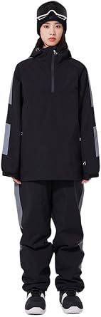 Reflective Ski Suits Men Women Warm Insulated Snow Jacket & Pants Set Waterproof Snowboard Suits Cold Weather