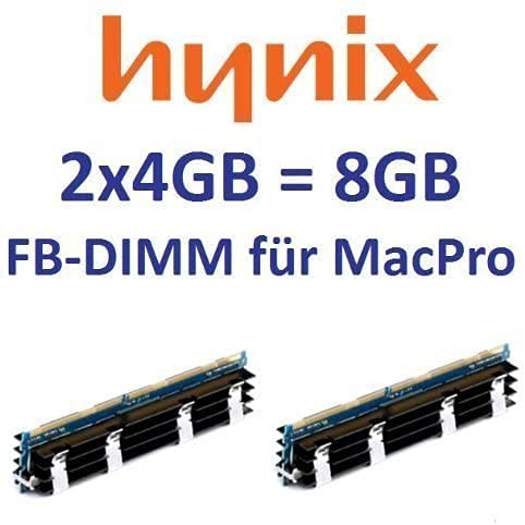 Hynix original 2 x 4 GB=8 GB Kit 240 pin FB-DIMM DDR2-800 PC2-6400 128Mx 4 x 36 double side (HYMP151A72CP4D3 - S6) para sistemas Mac y 1,1 2,1 3,1 (modelos de 2006 A 2008) modelos