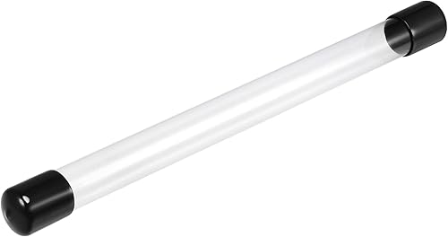 Miniatura 32 de MECCANIXITY Tubo de Almacenamiento Transparente 23x25mm Pequeño Tubo de Plástico Redondo con Tapas Botella Contenedor Rígido 300mm/12 Pulgadas