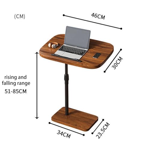 Mesa auxiliar con bandeja para TV en forma de C y altura regulable para sofá 3