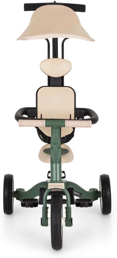 Petite&Mars Turbo 5-in-1 Scalable Tricycle - Adjustable Multi-Function Baby Bike, 1.5-5 Years (Green)