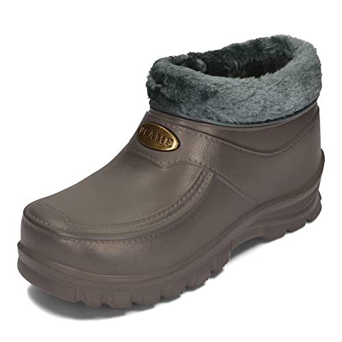 PLAME Gefütterte Gummistiefel für Herren und Damen - EVA Stiefel, Warme Regenstiefel, 36-46 EU (Graphite, 42)