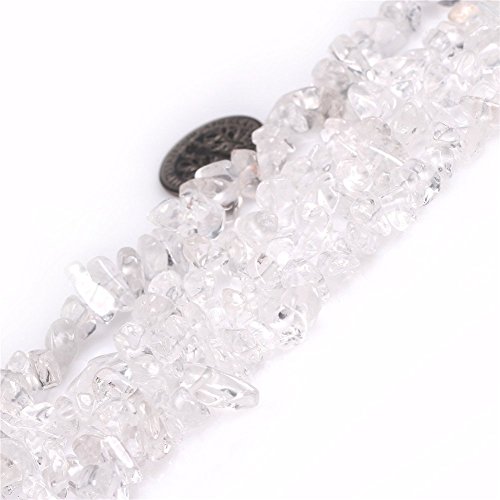 Image of 5-8mm Clear Quartz Crystal Rock Natural Chip Stone Beads for Jewelry Making