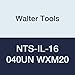 Walter Tools NTS-IL-16 040UN WXM20 Carbide NTS Threading Inserts, Internal Thread, Full Profile, American UN 60 Degree (Pack of 10)