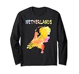 mapa paris belgica holanda El mapa de acuarela de Países Bajos es una obra de arte La colorida camiseta de mapa de Países Bajos es el regalo perfecto para hermano o hermana, cumpleaños, Navidad o vacaciones