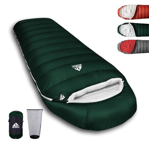 Down Sleeping Bag for Adults with Compression Sack