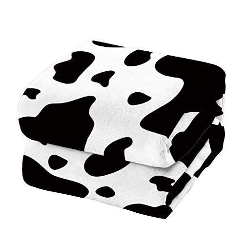 Doremihome Cow Print Baby Blanket Fleece Throw Blanket For Couch Sofa Travel, Soft Fuzzy Plush Blanket, Luxury Flannel Lap Blanket, Super Cozy And Comfy For All Seasons 50" X 60" #TOP5
