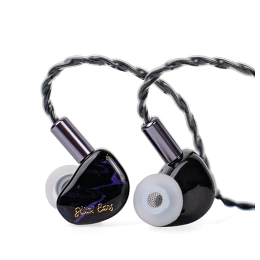 Linsoul Kiwi Ears Cadenza 10mm Beryllium Dynamic Driver IEM 3D Printed with Detachable Interchangeable Plug 0.78 2pin 3.5mm IEM Cable for Musician Audiophile (Perlude, Cadenza)