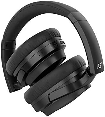 KitSound Engage 2 Wireless Bluetooth On Ear Headphones with Active Noise Cancelling ANC and Foldable Ear Cups - Black