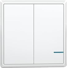 Wireless Switch, Thinkbee 2 Gang Light Switch, Permanent, Waterproof, Wireless Light Switch, Easy Installation at Home, Office, Restaurant, Factory etc., -30 ~ + 75 °C