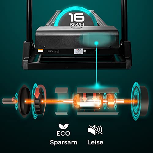AsVIVA T16 BT Cardio Loopband, hoogwaardige hometrainer, instelbare helling tot 15%, 6-zone dempingstechnologie, 3,5 pk elektromotor, conditietraining, maximale gewichtsbelasting 120 kg - Afbeelding 7
