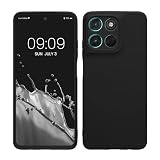kwmobile Case Compatible with Motorola Moto G57 Power/Moto G67 Power Case - Protective Slim TPU Phone Cover - Soft Matte Finish - Black Matte