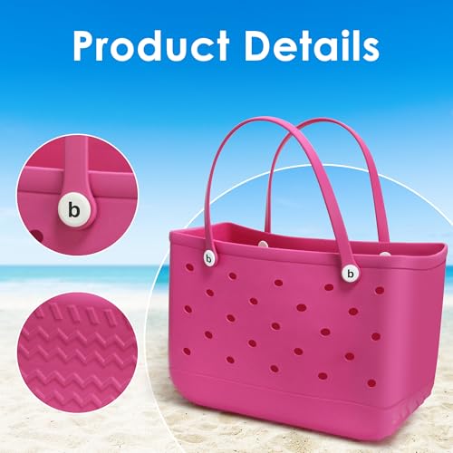 EVA Beach Tote Bag - Waterproof Washable Tip Proof Durable Open Tote Bag for the Beach Boat Pool Sports3