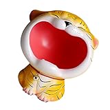 Milisten Soporte de Almacenamiento Multifuncional Diseño de Tigre Amarillo, Adorno de Resina Lisa para Decoración del Hogar y Oficina, Contenedor Decorativo Adecuado para Escritorio y Sala