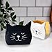 Sponge Holder for Countertop 2PCS Ceramic Sponge Caddy Cat Shape Cute Scrub Brush Dish Wand Holder for Kitchen Sink Decor Cute Kitchen Storage Accessories Ideal Gifts for Her Women(Black White)