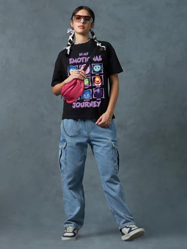 Image of Bewakoof Women's Graphic Print Oversized Fit T-Shirt