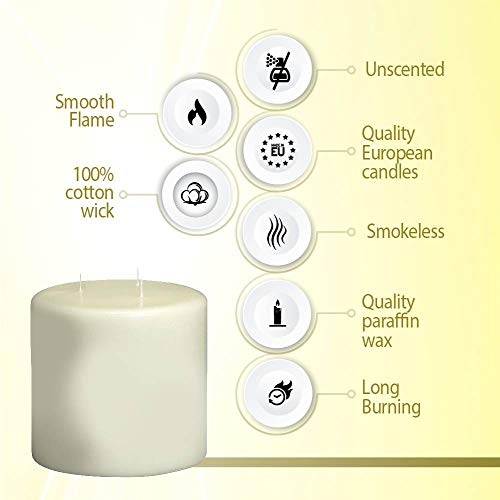 Bolsius - Pillar Candle – XXL - Ivory - 3-wick - 15 x 15cm - Image 6