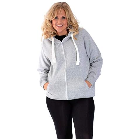 Plain Drawstring Hoodie Grey 22-24 Cover