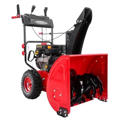 PowerSmart 24-Inch Gas Snow Blower with 212cc Engine, Electric Start, and 6 Forward/2 Reverse Speeds, Two-Stage, Self-Propelled Snow Blower with LED Lights