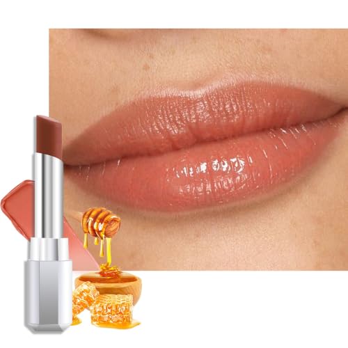 Image of evpct Rose Latte Honey Lipstick Tinted Lip Balm Oil Stick for Women, 12 | Sheer Lightweight, Moisturizing, Shine, Volumizing, Hydrating Nourishing Serum for Glossy Nourished Lips, Cruelty-Free Vegan