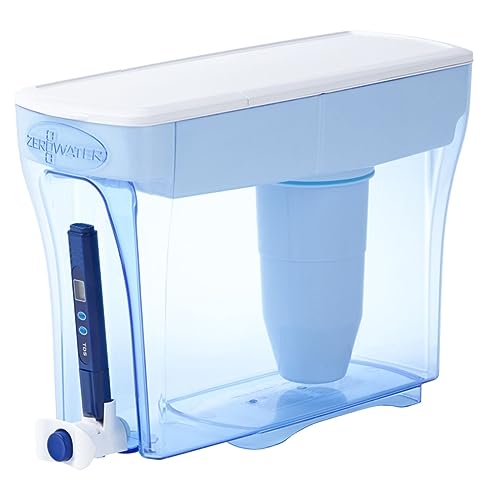 ZeroWater Dispensador de agua filtrada de 5,4 L, Libre de BPA y NSF certificada para Reducir la Cal el Plomo y Otros Metales Pesados, Medidor TDS y Cartucho Incluido ZeroWater Dispensador de agua filtrada de 5,4 L, Libre de BPA y NSF certificada para Reducir la Cal el Plomo y Otros Metales Pesados, Medidor TDS y Cartucho Incluido