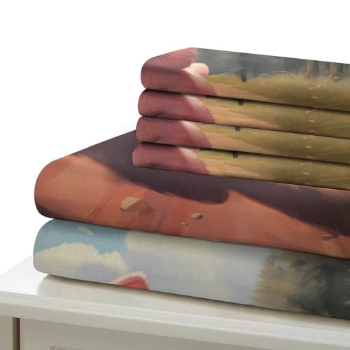 Housse de couette lapin 3D microfibre King 220x240cm avec sa fermeture éclair cachée durable - 6
