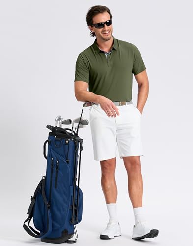 Image of Obla Mens Golf Shirt Short Sleeve Dry Fit Moisture Wicking Performance Athletic Casual Work Collared Polo Shirts for Men