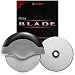 Pizza Cutter | Premium Edition Slicer | 2 Sharp Blades | Round Soft Grip, Safety Cover & Stainless Steel Wheel | Cut, Slice and Clean with Ease (UpGood Kitchen Gadgets, Pitch Black)