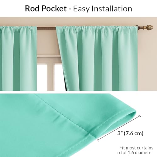 Image of HOMEMONDE Blackout Curtains for Window 6 Feet 1 Piece - Room Privacy 90% Room Darkening Curtain with Rod Pocket Style, Heavy Polyester with Black Blacking - (72 Inch, Sage Green)