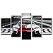 Produktbild Karen Max 5 Panels Cool Sport Auto Leinwand Wand Kunstwerk Bild Ölgemälde Home Poster Wand-dekor Familie Geschenk (55x100cm,Kein/Ohne Rahmen)