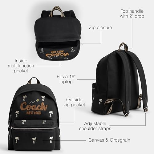 Coach Women's Cargo Backpack, LH/Black Multi, Medium3